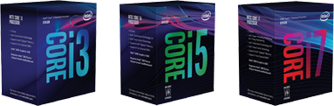 Core i3, i5 and i7 boxes