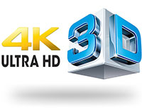 4K Ultra HD and 3D Logo